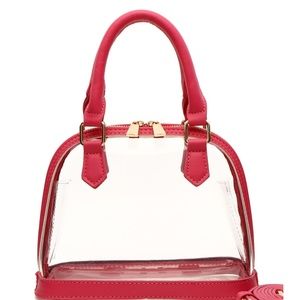 pink clear stadium purse transparent crossbody bag